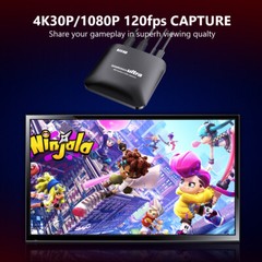 4K Video Game Capture Card HDR Mic 1080P 60fps 120FPS Live Streaming Record Box