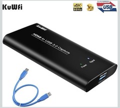 KuWfi HDMI to USB 3.0 4K 60Hz Video Capture Card with USB Cable