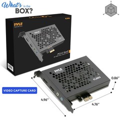 Pyle Capture Card HDMI-to-USB Audio-Video Record via DSLR Camcorder Action Cam