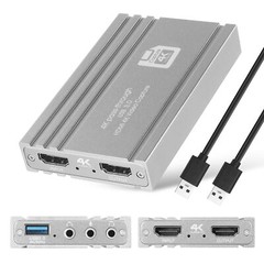 4K 1080P HDMI to USB 3.0 Video Capture Card Ultra HD with 3.5mm Microphone