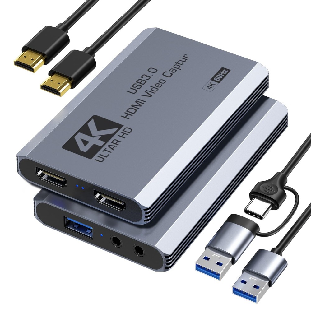 Video Capture Card, USB 3.0 Capture Card 4K HDMI Loop-Out, 4K 60FPS/1080P 240…