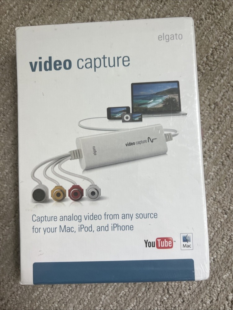Elgato Video Capture VHS CONVERTER SOFTWARE for Mac Windows PC NEW & SEALED USB