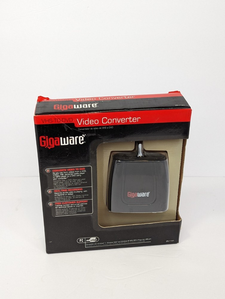 Gigaware 25-1141 VHS-TO-DVD Or MP4 Video Converter