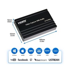 4K60 HDMI Capture Card for Streaming,4K HDR10 Passthrough,4K Cam Link for Rec…