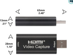 4K HDMI Video Capture Card, Cam Link Card Game Audio Adapter HDMI to USB 2.0 Rec