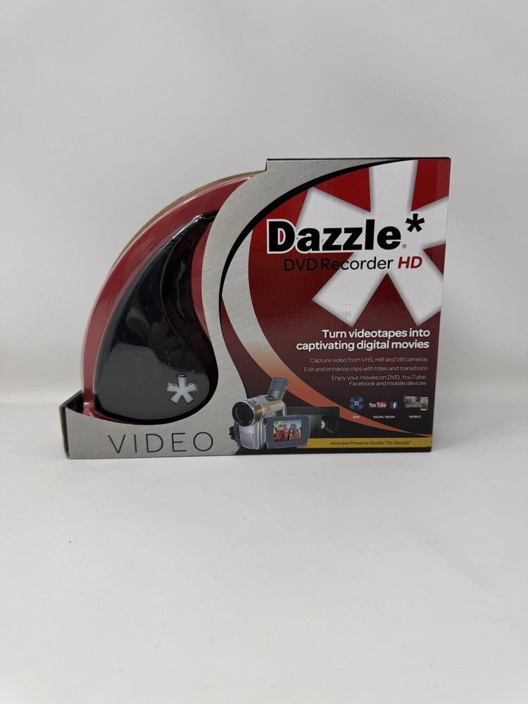 Pinnacle Dazzle DVD Recorder HD w/ Cable – New Retail Box, DVCPTENAM