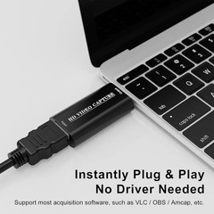 4K HDMI Video Capture Card, Cam Link Card, HDMI to USB 2.0 Game Audio