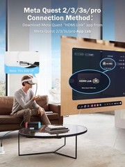 Video Capture Card with PD 100W for Meta Quest 2/3/3s, HDMI to USB C/USB A Ad…
