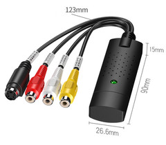 USB 2.0 Video Capture Card AV/S-Video to USB Adapter for Win/Mac/Linux