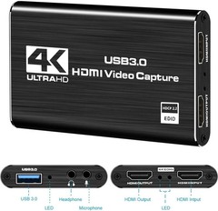 4K 1080P 60FPS HDMI to USB 3.0 Video Capture Card For PS4/PC/OBS Nintendo Switch