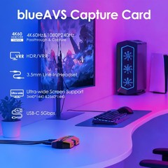 HDMI Video Capture Card for Streaming, 4K60 1440P144 1080P240 with HDR VRR AL…