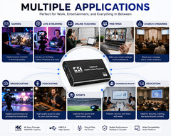4K HDMI Video Capture Card USB 3.0 1080P60 Recorder OBS PS5 Xbox Streaming