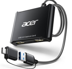 acer USB 3.0 Video Capture Card, HDMI Card for Streaming with Black