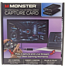 Monster 4K HDMI Capture Card USB 3.0 1080p60 Game Streaming Recorder MAD1 Sealed