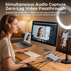 4K HDMI Capture Card with Touch LED, Dual HDMI in/Loop-Out, USB 3.0, 4K@60Hz/…