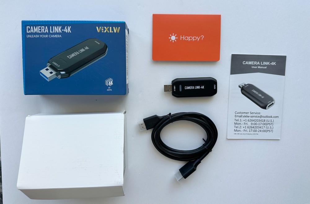 VIXLW Camera Link-4K USB 3.0 Video Capture Card 4K 60FPS HDMI DSLR