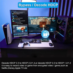 4K 60Hz HDMI USB 3.2 Capture Bypass HDCP USB C Video Card 1080P 240FPS Video Gra
