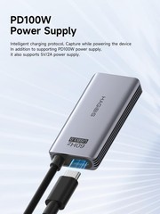 Hagibis USB3.0 Video Capture Card with 100W PD HDMI to USB/USB Small, UHC07P