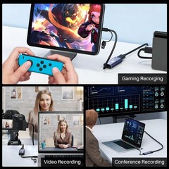 Acasis 4K 30Hz Video Capture Card 1080P 60FPS HDMI to USB Converter for PC Mac