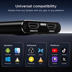 Video Capture Card, Audio Video Capture Card, USB 3.0 Capture Card 4K HDMI Loop-