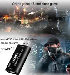HDMI to USB Video Capture Card Camera Game Recorder Box OBS Live Streaming Plate