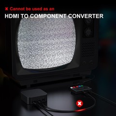 Portta Component to HDMI Converter w/ cable & Power adapter, Black