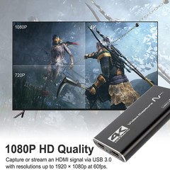 4K HDMI Compatible USB 3.0 Video Capture Card 1080P 60fps Video Recorder Grabber