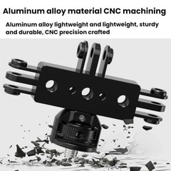 Aluminum Alloy 3 Station Live Streaming Stand Action Camera Multi Functional Exp