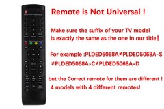 Remote Control Compatible For Proscan PLDED3274-UK & Fusion Y-72C LED HD TV