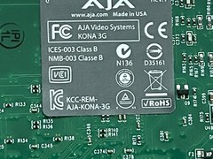 AJA KONA-3G-R0-S04 3G Board Only 30 Day Return Policy