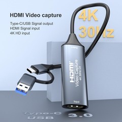 4K 30FPS HDMI Video Capture Card,Video Recording Card HDMI USB 3.0 with Type-…