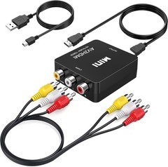 RCA to HDMI Converter, Adapter, 1080P Mini Composite CVBS AV to…