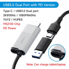 USB 3.0 Video Capture Card HDMI to Usb-A/Type-C Capture Cable PD 100W for Quest