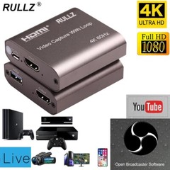 4K 60hz Loop HDMI to USB 3.0 2.0 Video Capture Card TV Record Box Live Streaming