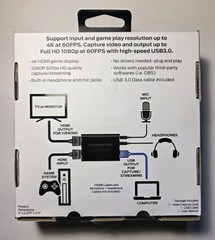 Monster 4K HDMI Gaming Capture Card Full HD 1080p with USB 3.0 New Open Box