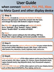 Video Capture Card with PD 100W for Meta Quest 2/3/3s, HDMI to USB C/USB A Ad…
