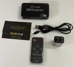 ULBRE HDMI 2.0b 4×1 4K HDR Switch with Remote Control – 4 Port Selector