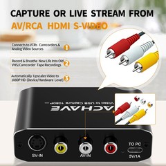 Video to USB Audio Video Capture with HDMI Output,VHS to Digital Converter-In…