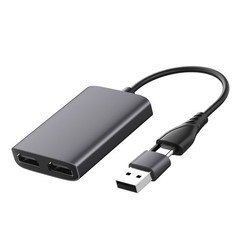 Type C/USB3.0 to Dual HDMI Adapter 1080P 60Hz Extend 2 Different Screen Hub