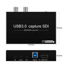 HDMI SDI to USB Capture Card USB3.0 1080P60fps SDI to HDMI Converter SDI Out&…