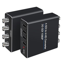ACHAVE SDI to HDMI Video Converter, 4 sdi Input and 4 hdmi Output,4 in Black