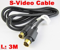 4pcs 10ft S-Video Cable Mini Din 4 Pin Male to Male Dual Male For DVD HDTV Gold