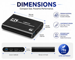 4K HDMI Video Capture Card USB 3.0 1080P60 Recorder OBS PS5 Xbox Streaming