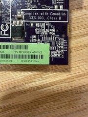 ATI TV Wonder 650 PCI Tv Tuner Video Capture Card No Box Used