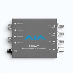 AJA FiDO-4T 4-Channel 3G-SDI to Single-Mode LC Fiber Mini Converter Transmitter