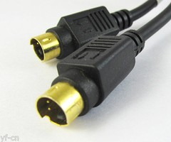 4pcs 10ft S-Video Cable Mini Din 4 Pin Male to Male Dual Male For DVD HDTV Gold