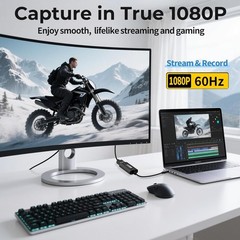 Video Capture Card, .0 HDMI to USB-C Capture Device, Stream & Record at 2K@30…