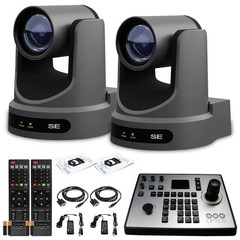 2 x PTZOptics Move SE PTZ Camera with 30x Optical Zoom (PT30X-SE-GY-G3) +