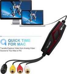 VHS to Digital Converter,Video Capture Card Device,VHS VCR Hi8 Mini DV to Mac…