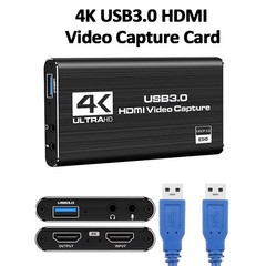 4K HDMI Capture Card for Streaming, Full HD 1080P 60FPS USB Cam Link Game Audio